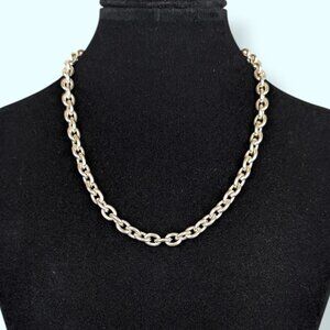 Eleven Silver Tone Chain Necklace